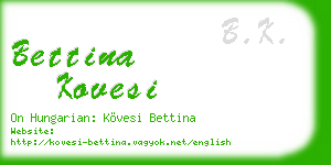 bettina kovesi business card